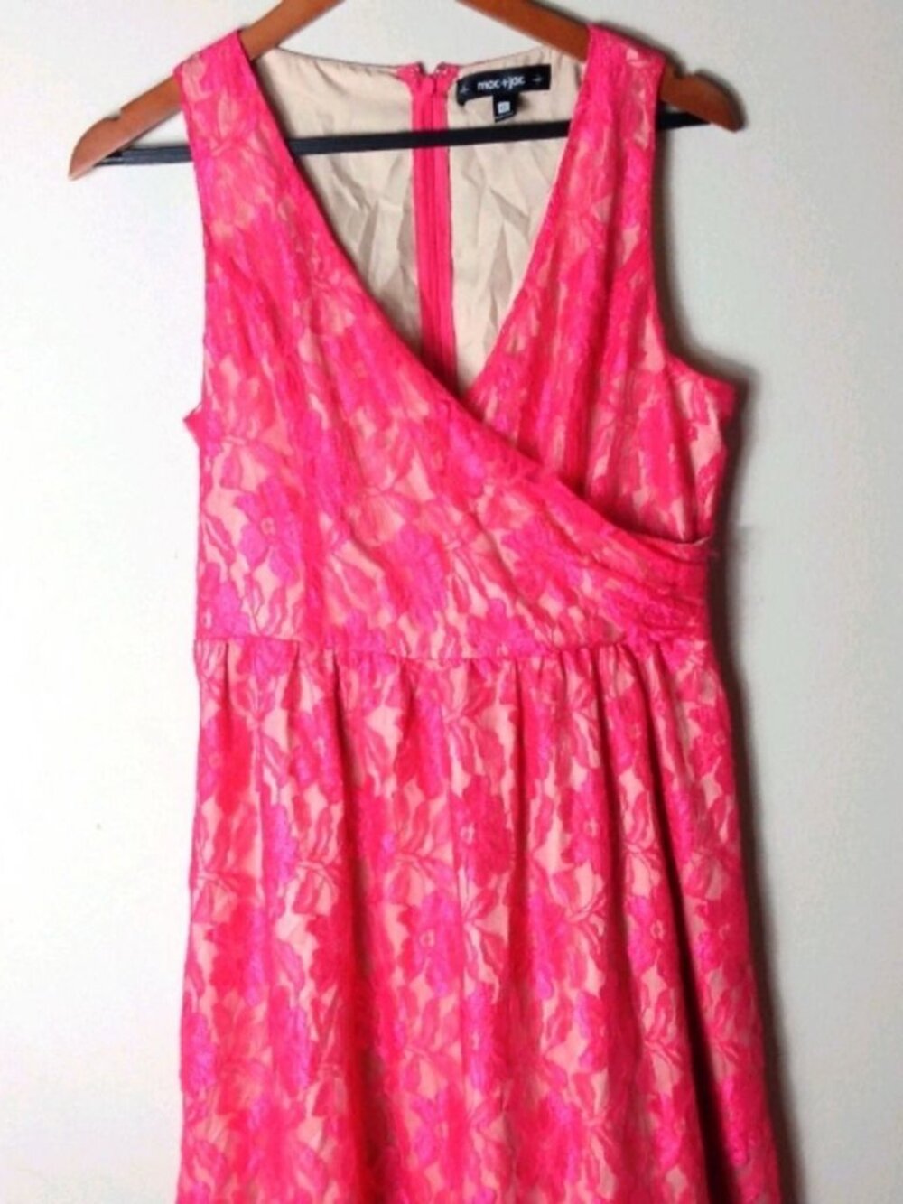 Mac + Jac XLJ Pink Cross Over Mini Dress